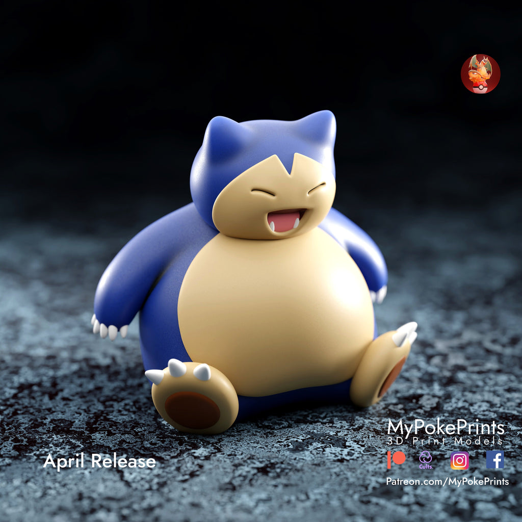 Snorlax Pokemon model/figurine(unpainted) - Griffins3dfigurines