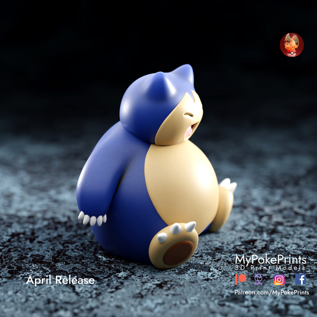Snorlax Pokemon model/figurine(unpainted) - Griffins3dfigurines