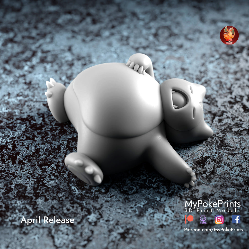 Snorlax Pokemon model/figurine(unpainted) - Griffins3dfigurines