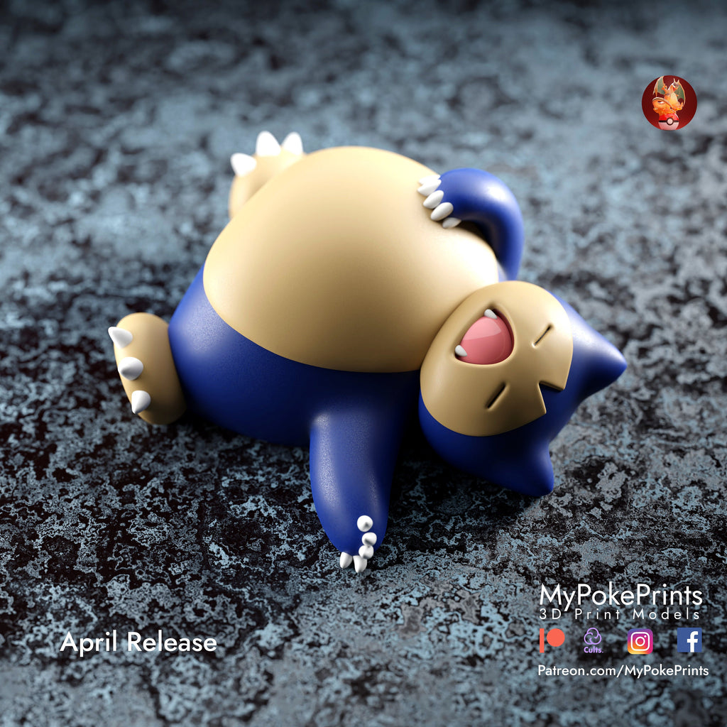 Snorlax Pokemon model/figurine(unpainted) - Griffins3dfigurines
