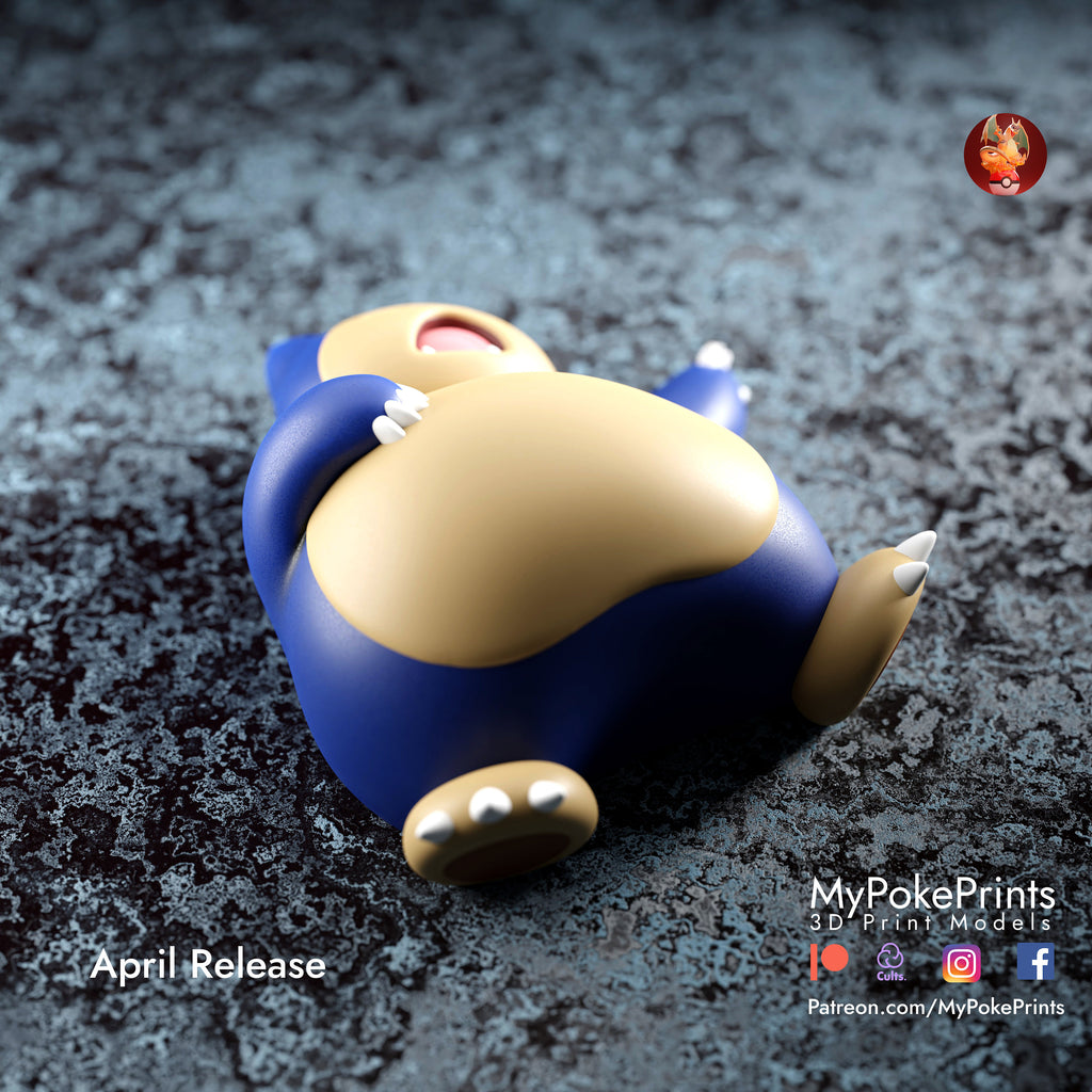 Snorlax Pokemon model/figurine(unpainted) - Griffins3dfigurines