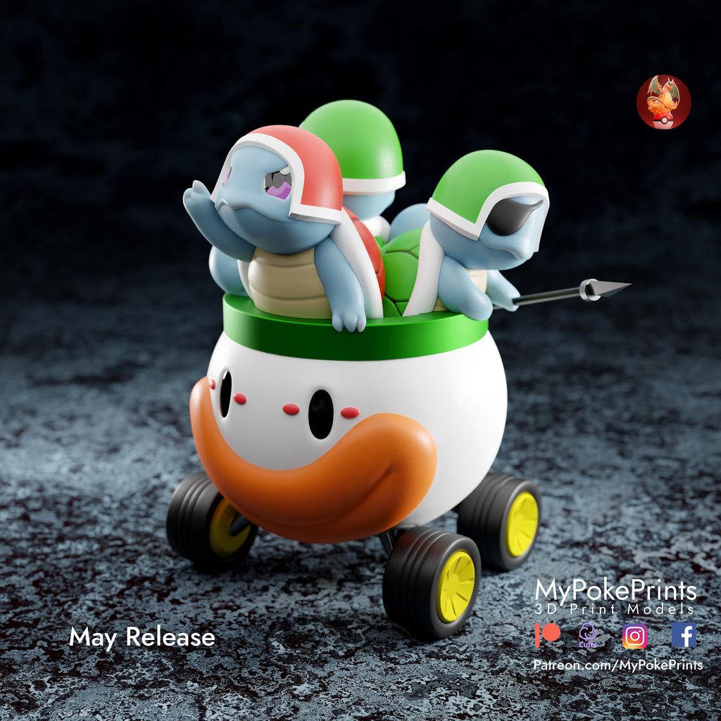 Troopa Squirtles Pokemon model/figurine(unpainted) - Griffins3dfigurines