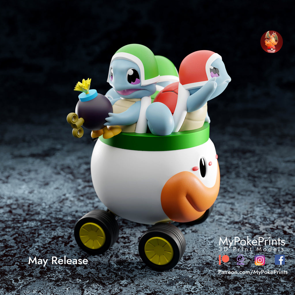 Troopa Squirtles Pokemon model/figurine(unpainted) - Griffins3dfigurines