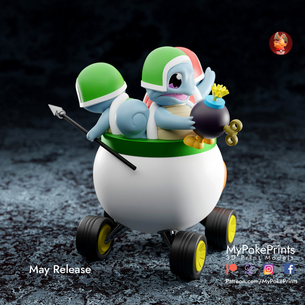 Troopa Squirtles Pokemon model/figurine(unpainted) - Griffins3dfigurines