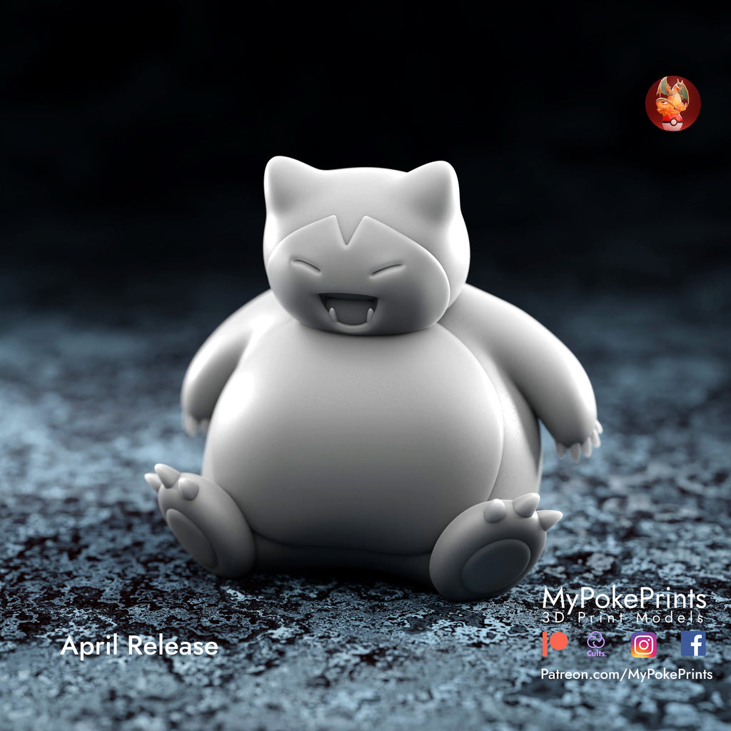 Snorlax Pokemon model/figurine(unpainted) - Griffins3dfigurines