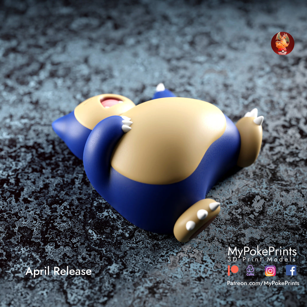 Snorlax Pokemon model/figurine(unpainted) - Griffins3dfigurines