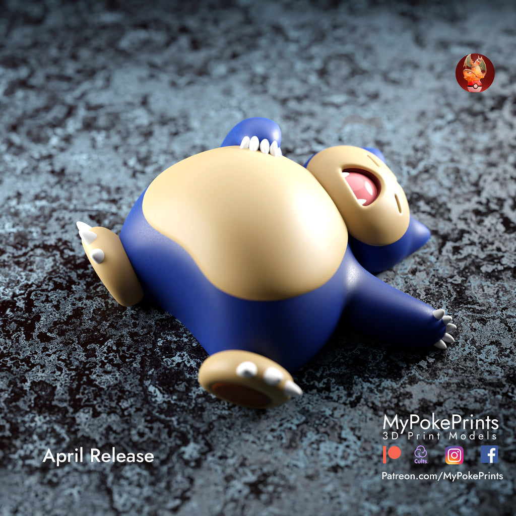 Snorlax Pokemon model/figurine(unpainted) - Griffins3dfigurines