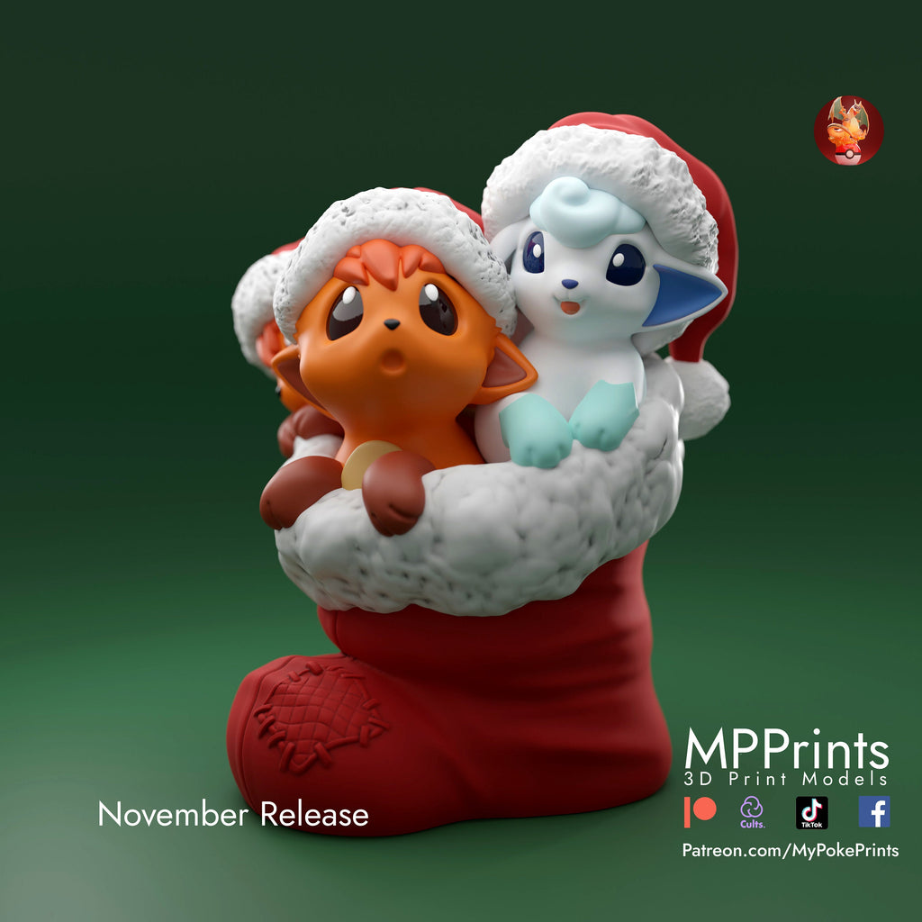 Stocking Vulpix model/figurine(unpainted) - Griffins3dfigurines