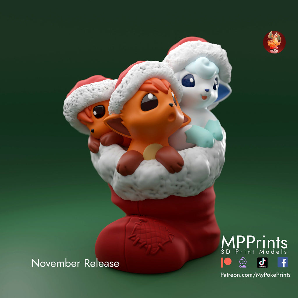Stocking Vulpix model/figurine(unpainted) - Griffins3dfigurines