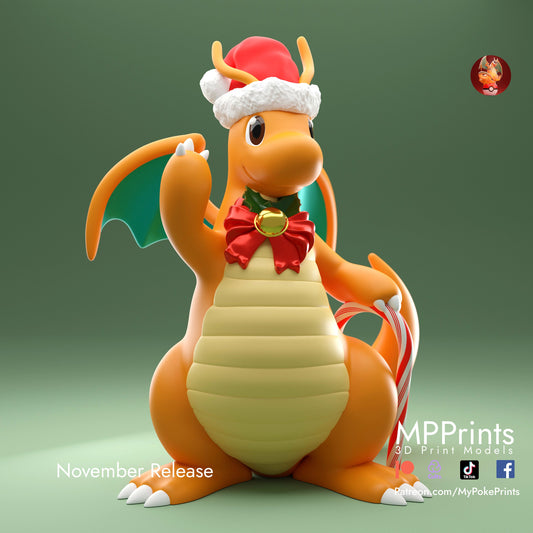 Holiday Dragonite Pokemon model/figurine(unpainted)