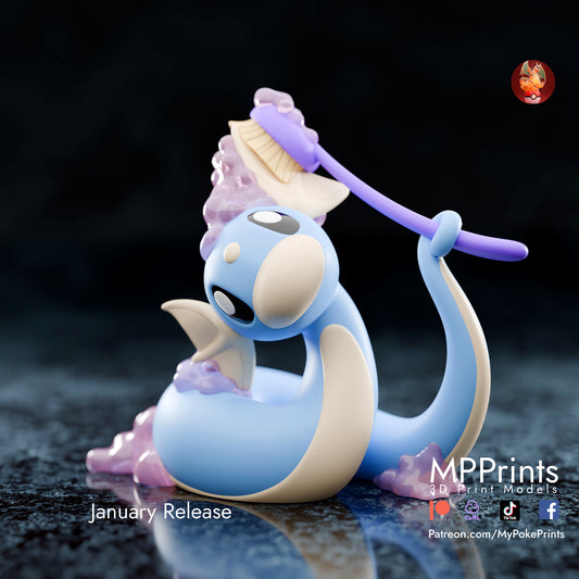 Washing Dratini pokemon model/figurine(unpainted)