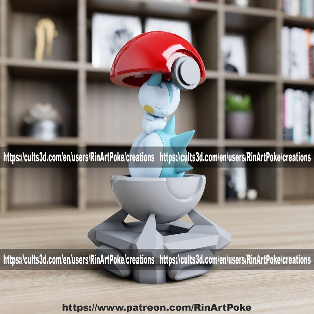 Pachirisu in a ball model/figurine(unpainted) - Griffins3dfigurines