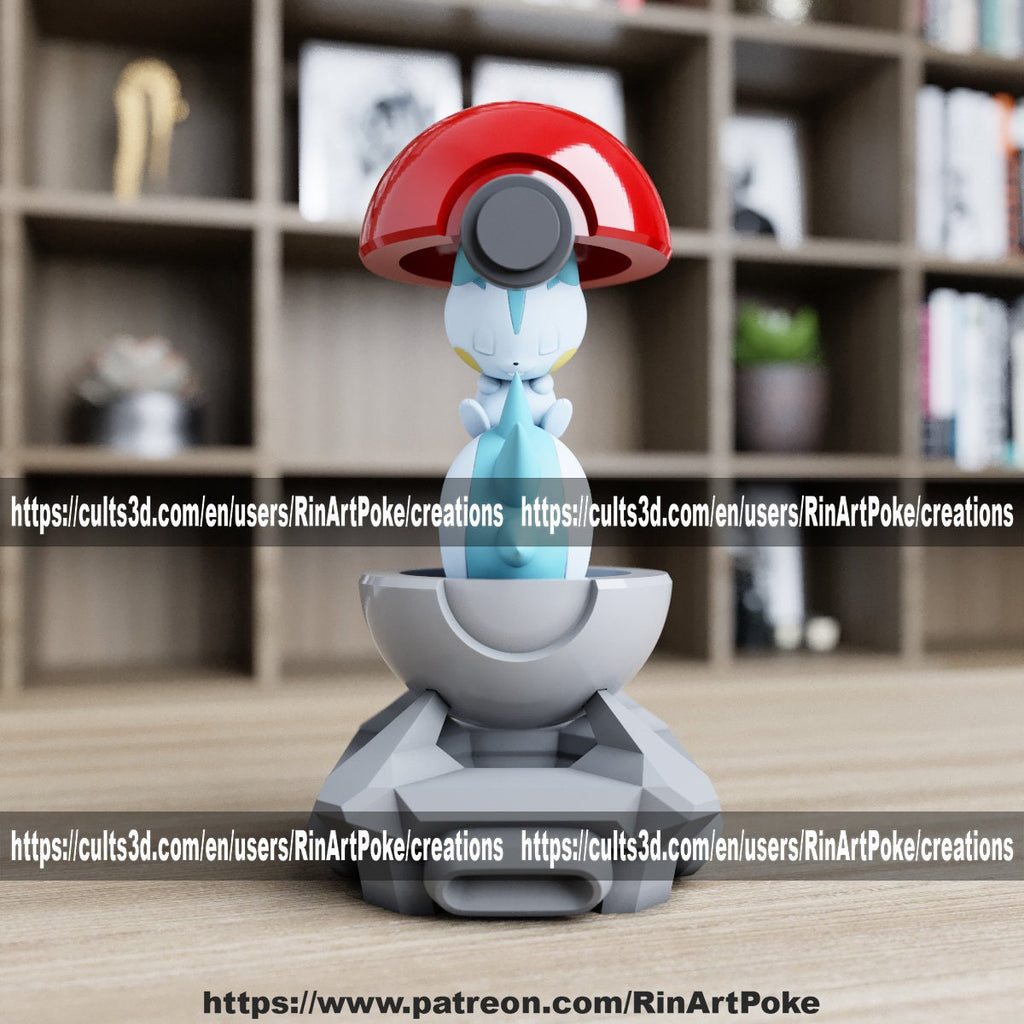 Pachirisu in a ball model/figurine(unpainted) - Griffins3dfigurines
