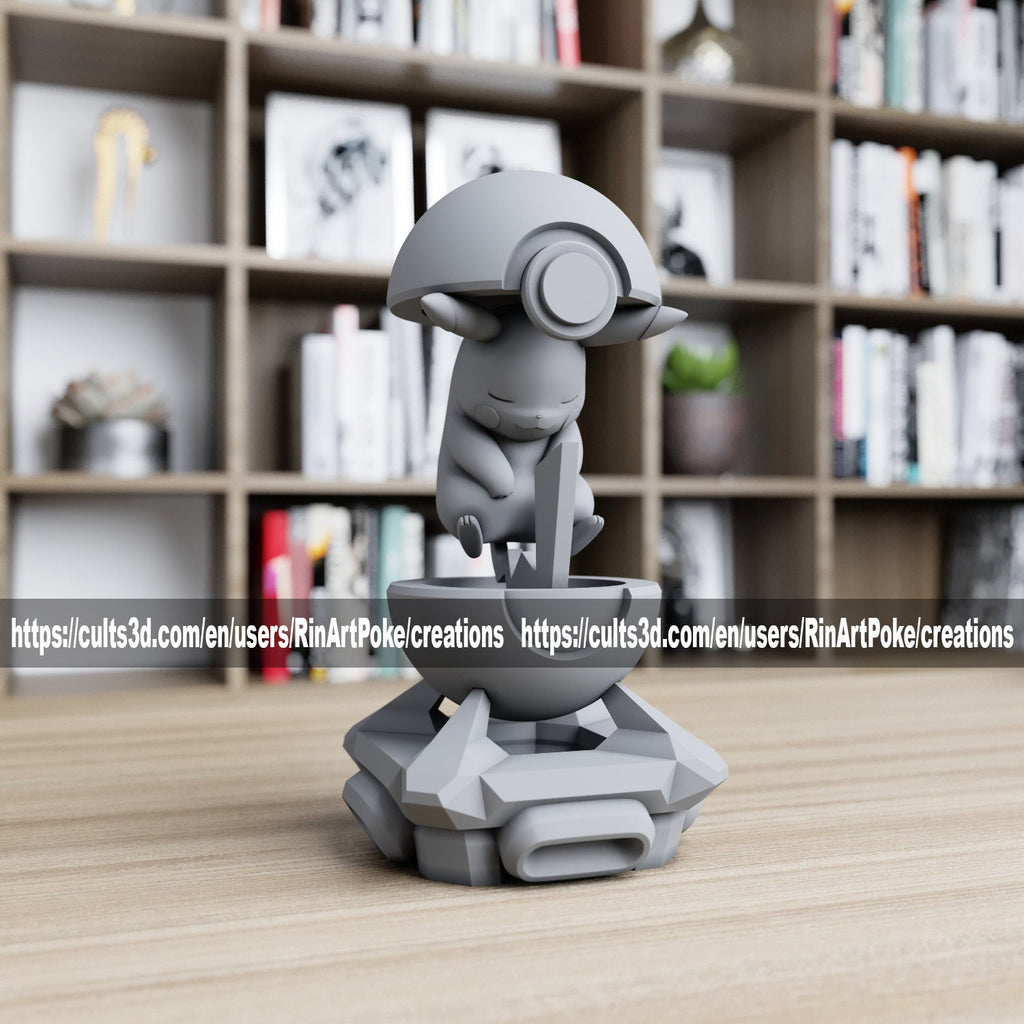 Pikachu in a ball model/figurine(unpainted) - Griffins3dfigurines