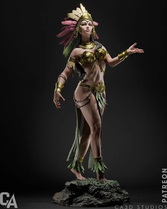 Aztec princess model/figurine(unpainted) - Griffins3dfigurines