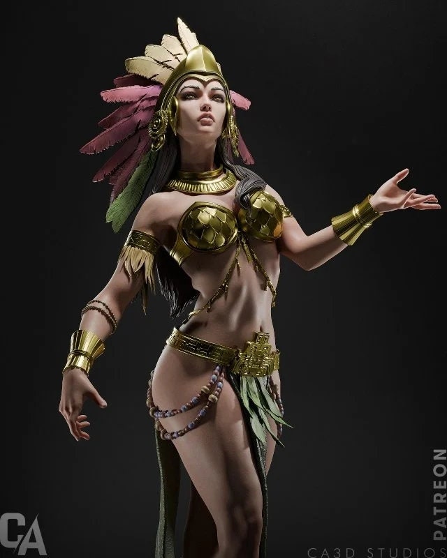 Aztec princess model/figurine(unpainted) - Griffins3dfigurines