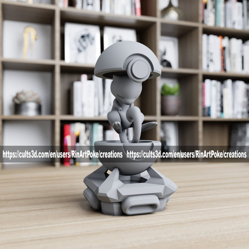 Mew in a ball model/figurine(unpainted) - Griffins3dfigurines