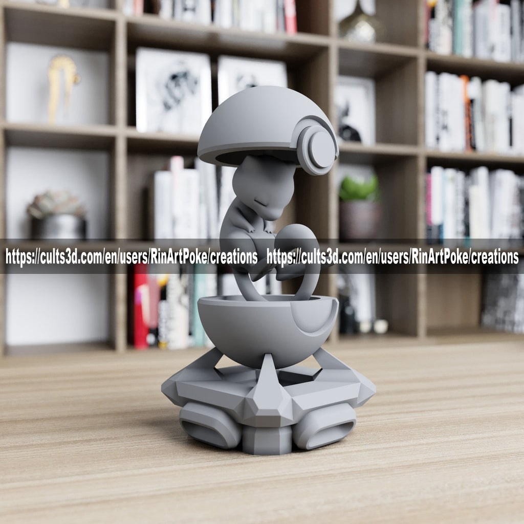 Mew in a ball model/figurine(unpainted) - Griffins3dfigurines