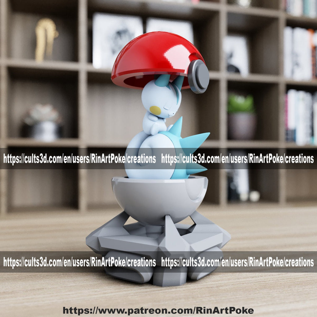 Pachirisu in a ball model/figurine(unpainted) - Griffins3dfigurines