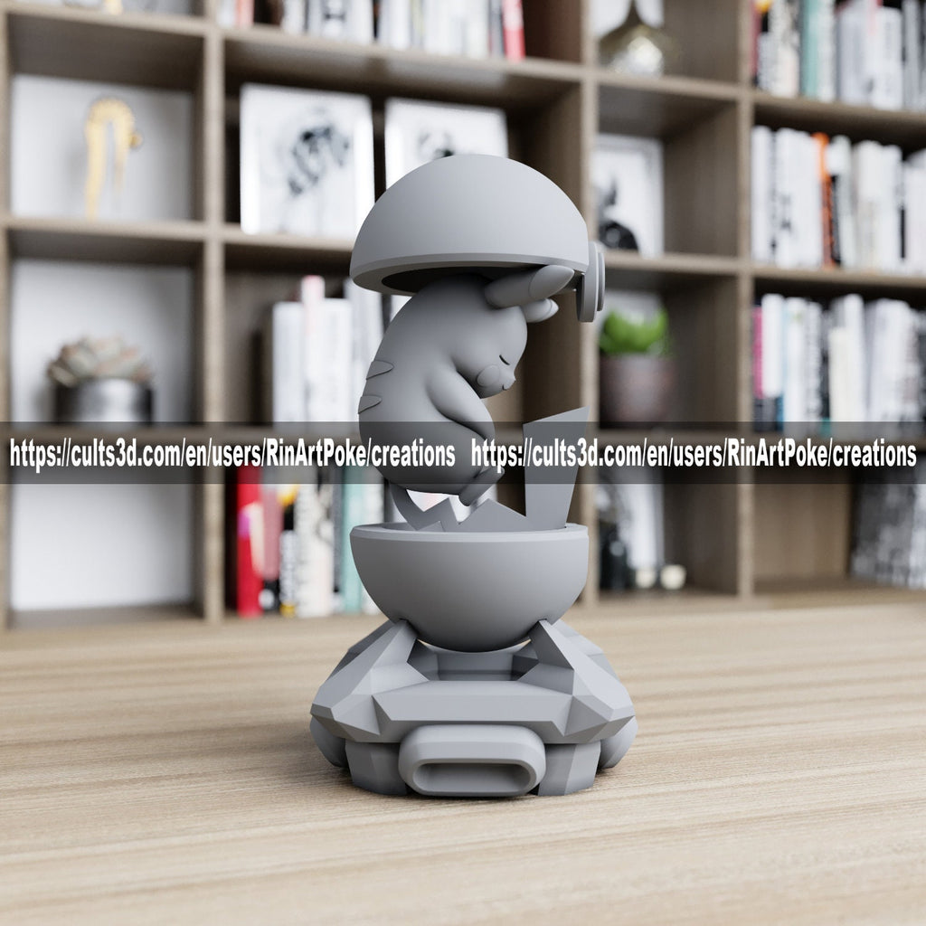Pikachu in a ball model/figurine(unpainted) - Griffins3dfigurines