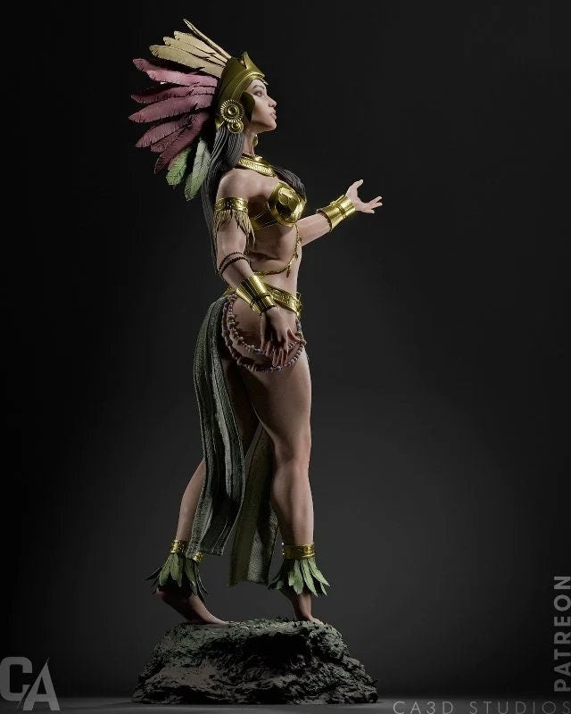 Aztec princess model/figurine(unpainted) - Griffins3dfigurines