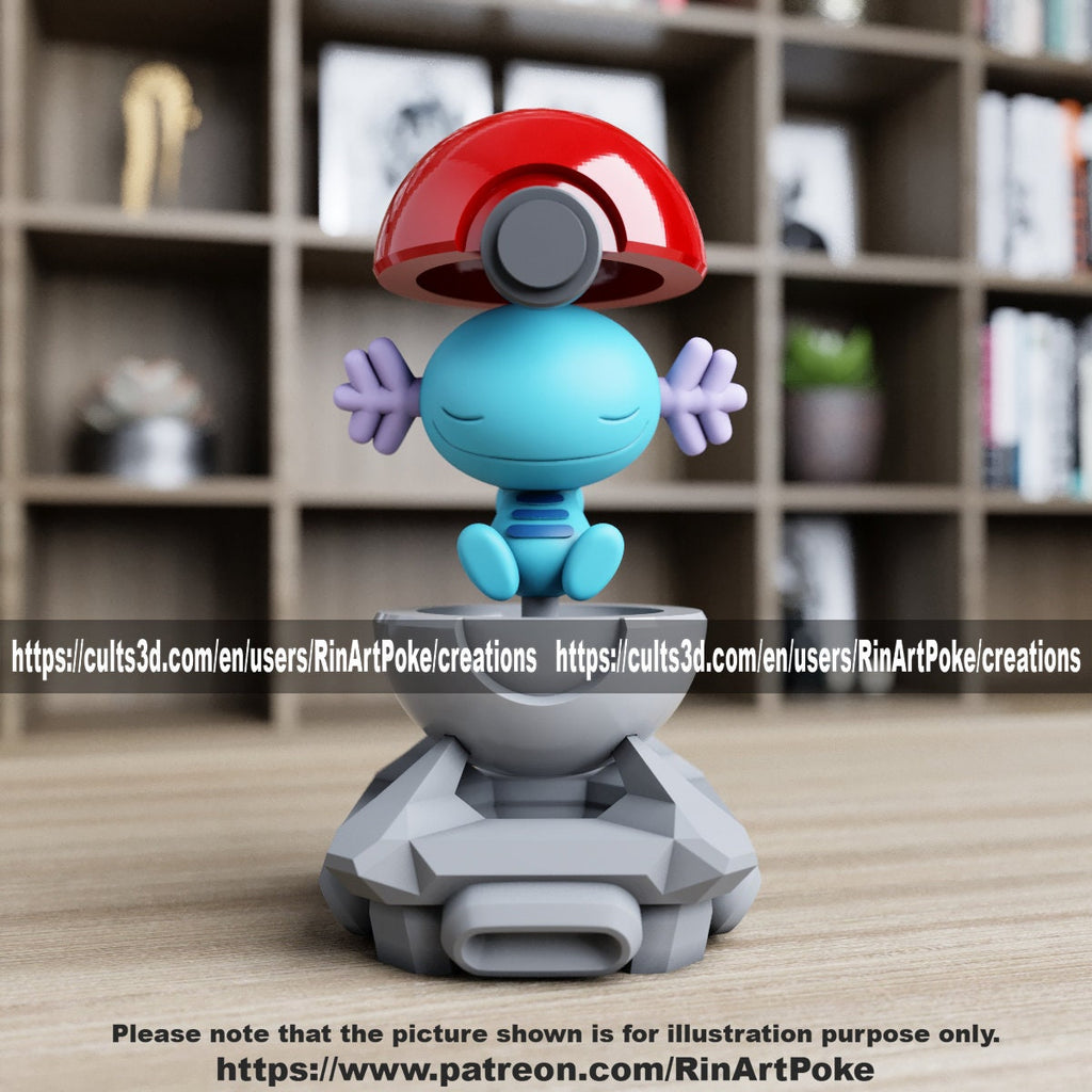 Wooper in a ball(unpainted) - Griffins3dfigurines