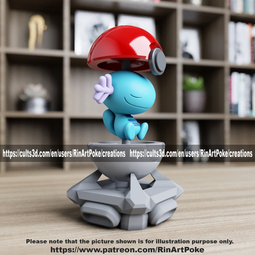 Wooper in a ball(unpainted) - Griffins3dfigurines