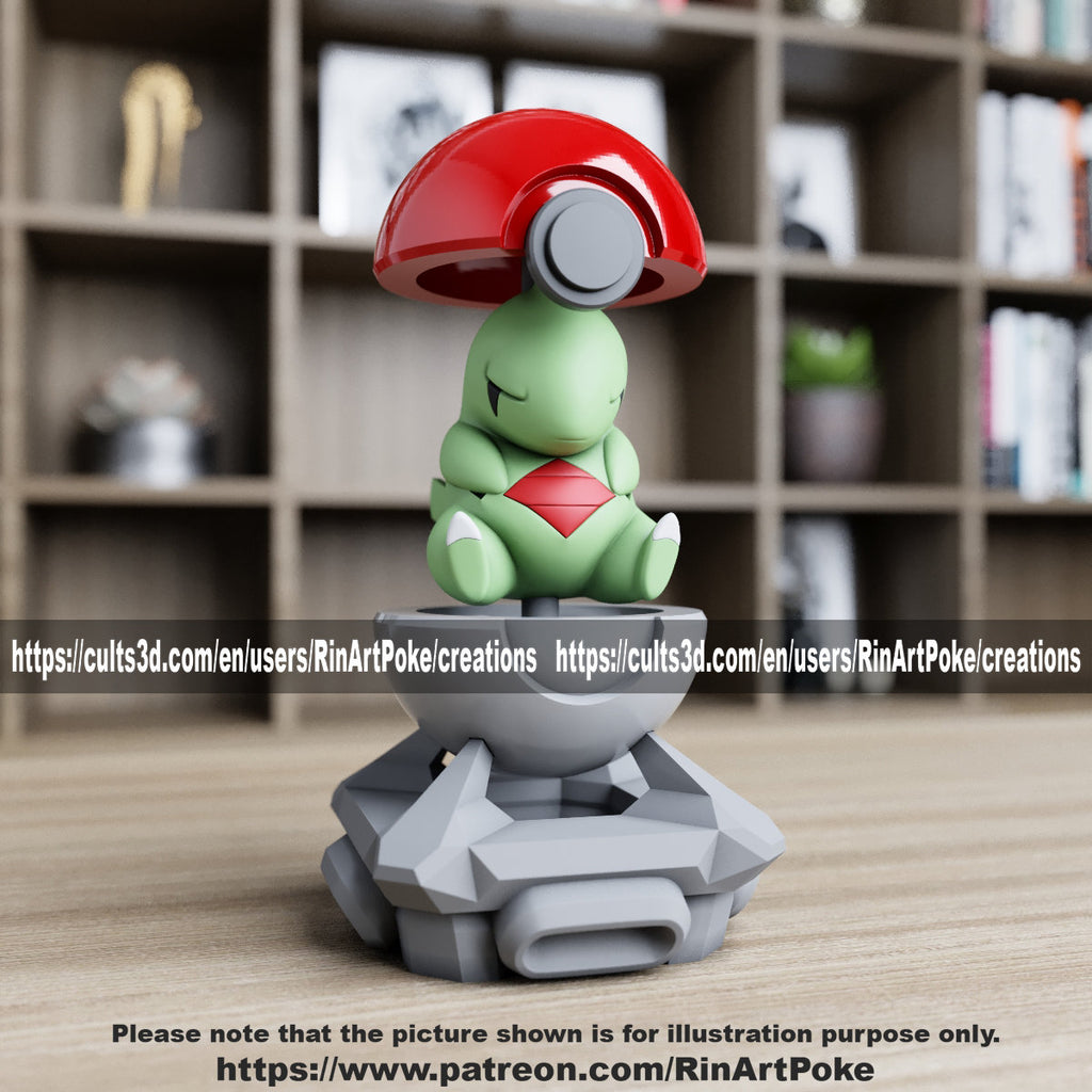 Larvitar in a ball(unpainted) - Griffins3dfigurines