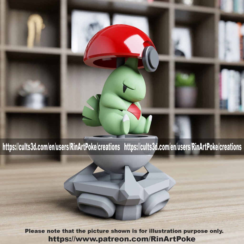 Larvitar in a ball(unpainted) - Griffins3dfigurines