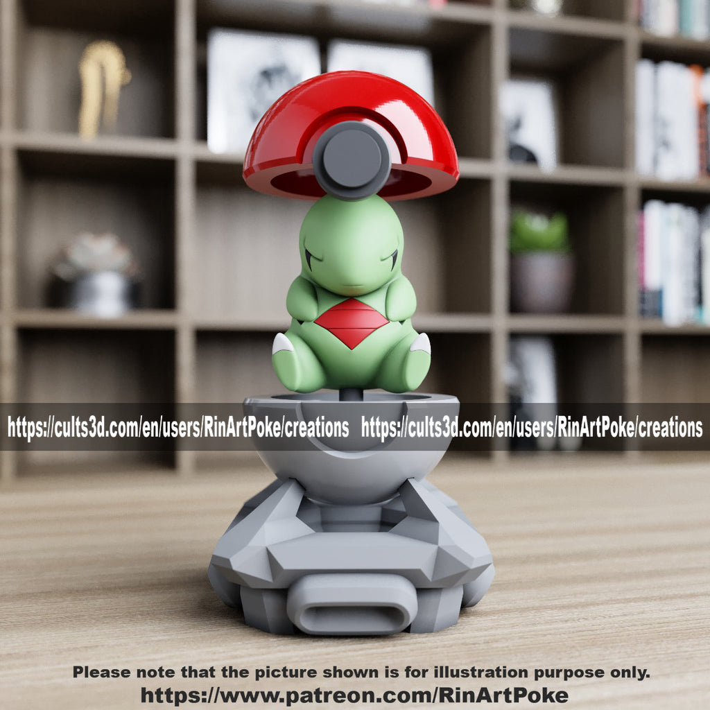 Larvitar in a ball(unpainted) - Griffins3dfigurines