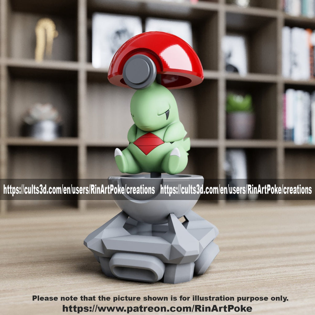 Larvitar in a ball(unpainted) - Griffins3dfigurines