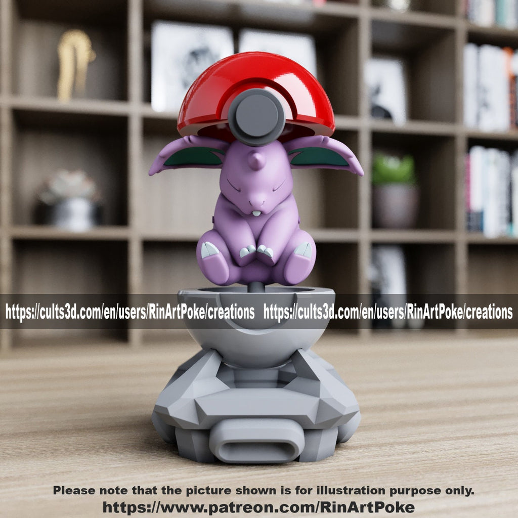Nidoran in a ball(unpainted) - Griffins3dfigurines