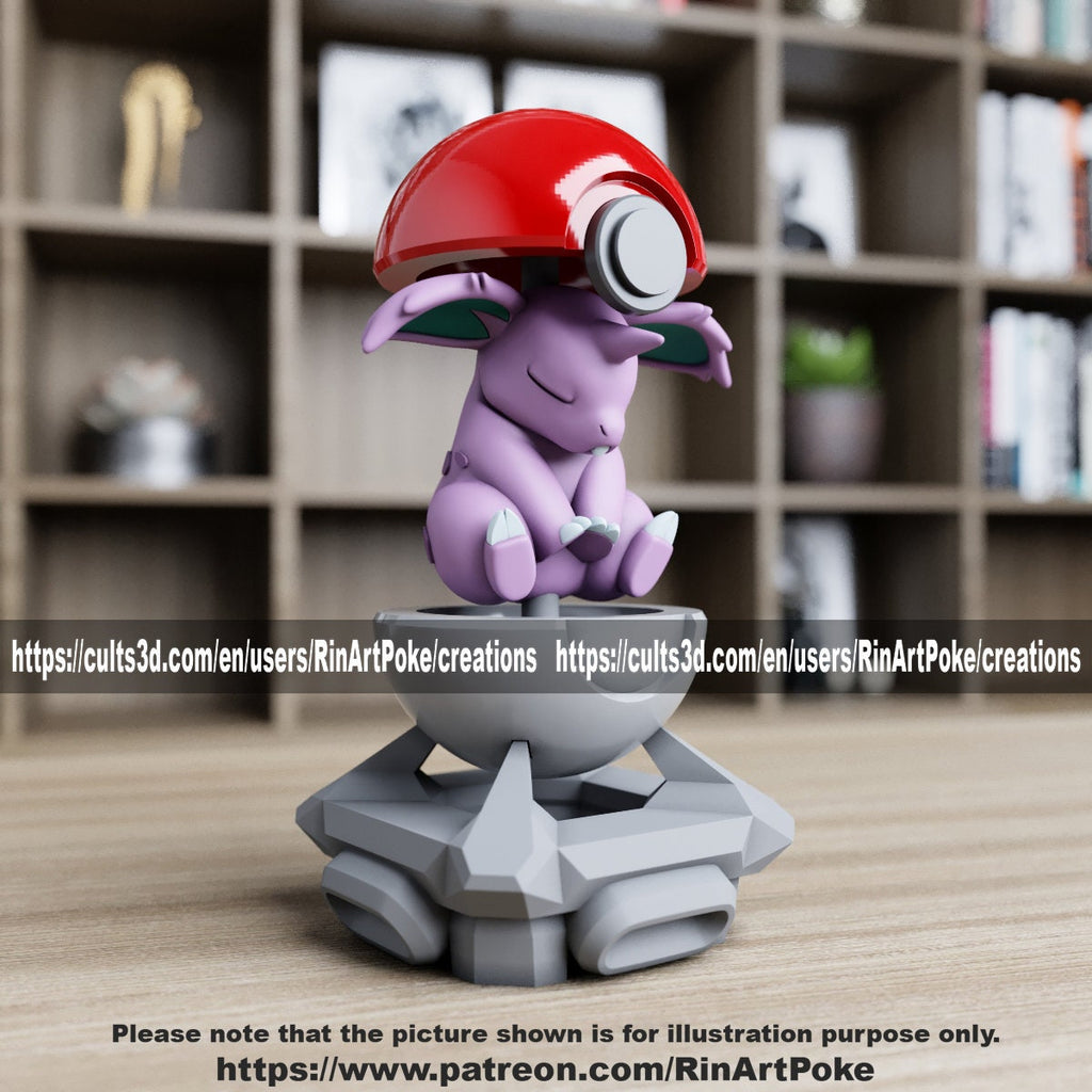 Nidoran in a ball(unpainted) - Griffins3dfigurines