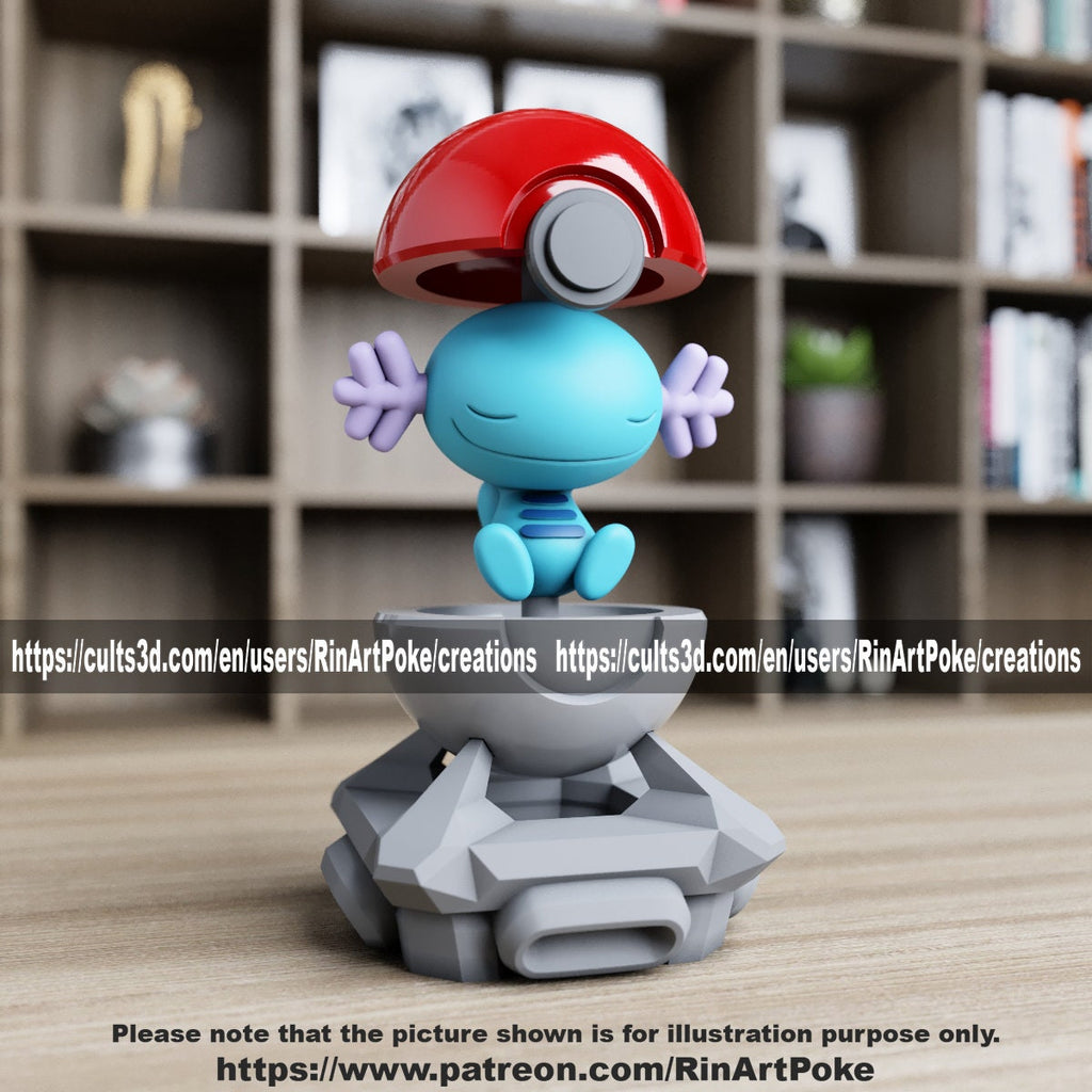 Wooper in a ball(unpainted) - Griffins3dfigurines