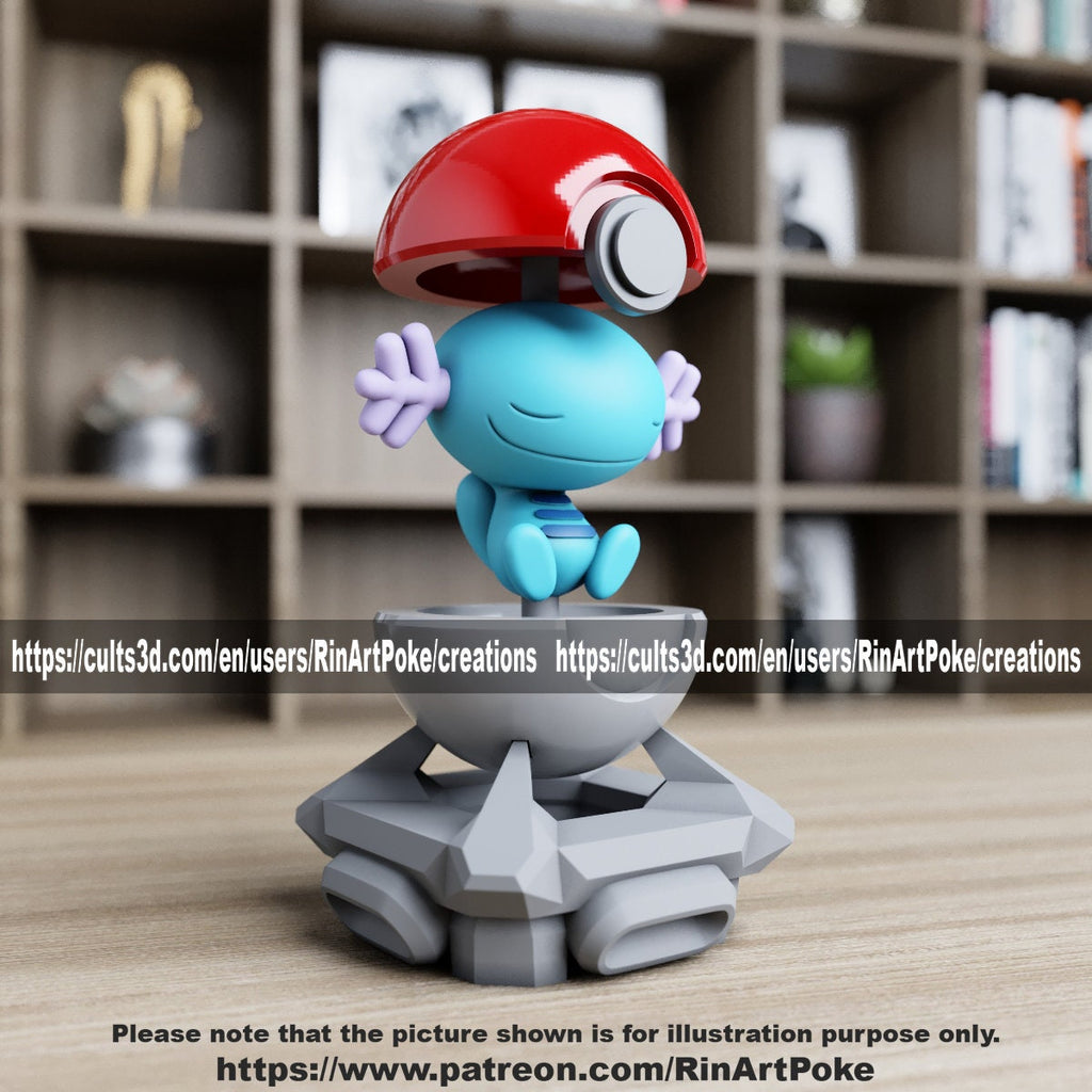 Wooper in a ball(unpainted) - Griffins3dfigurines