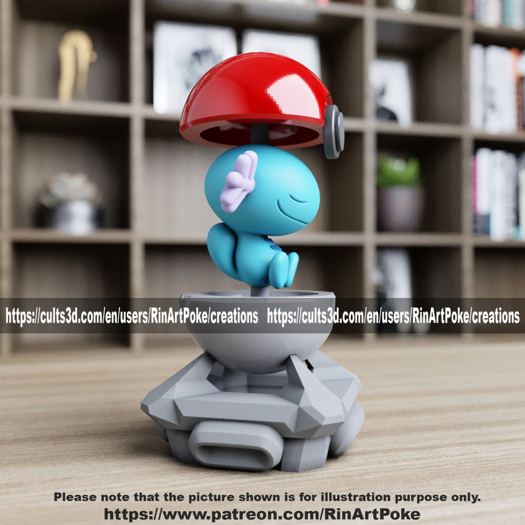 Wooper in a ball(unpainted) - Griffins3dfigurines