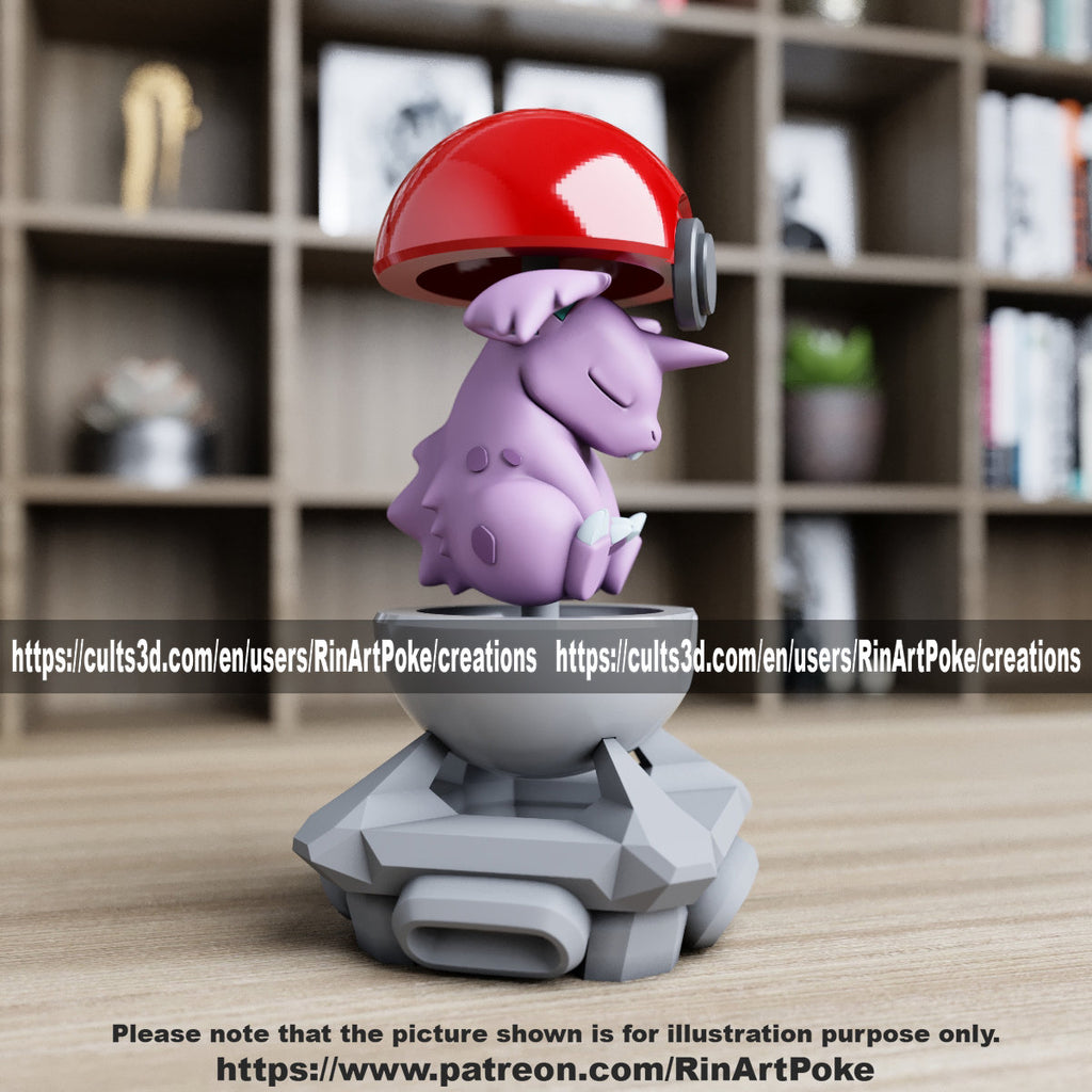 Nidoran in a ball(unpainted) - Griffins3dfigurines
